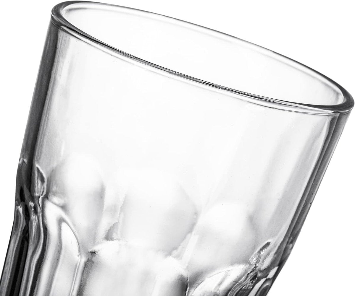 Glozini Long Drink Glasses - 470ml - Set of 6 - Smoothie Glass - Matcha Glass