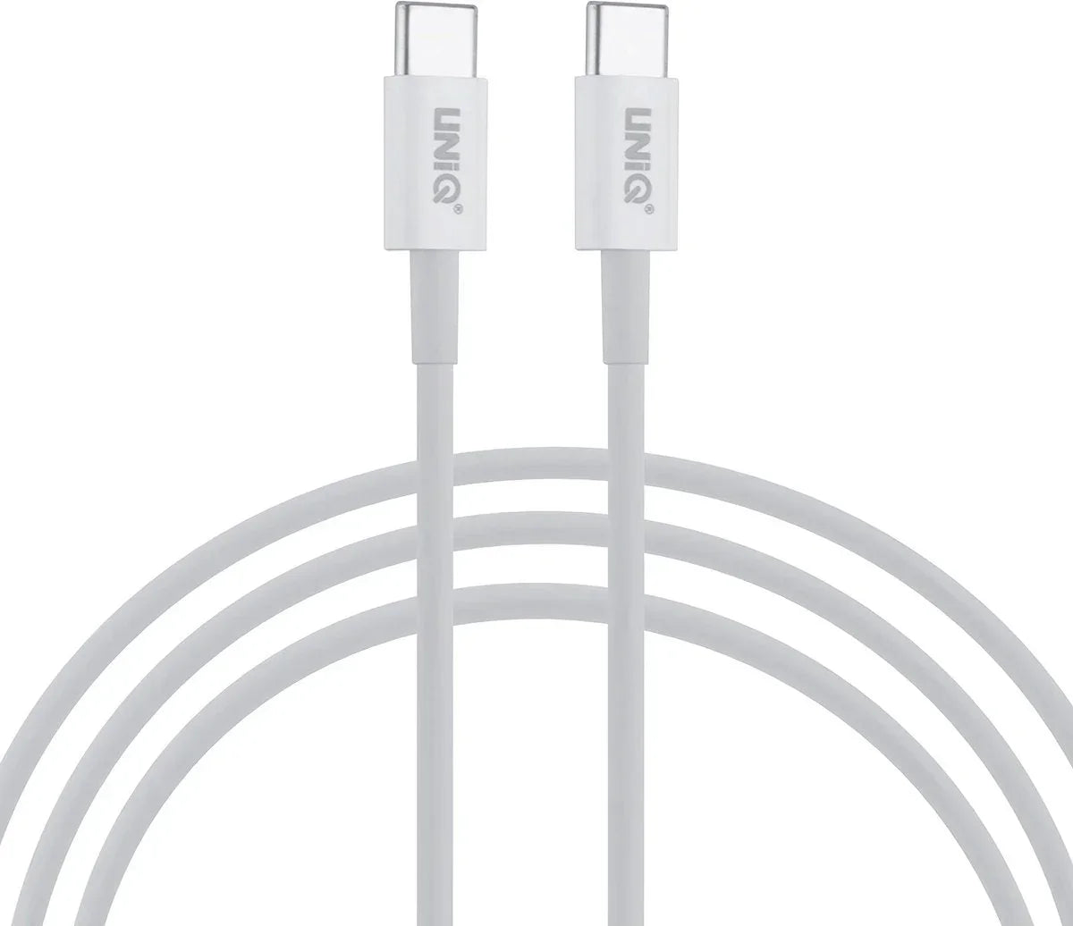 UNIQ USB-C auf USB-C Kabel - 100cm - Schnellladekabel - Weiß