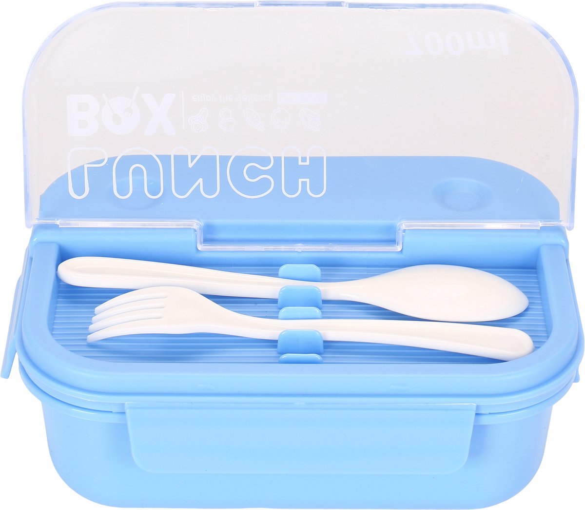 Cheffinger Lunchbox mit Besteck – Blau – Bento Box – Multifunktional für Arbeit und Schule – Meal Prep Behälter