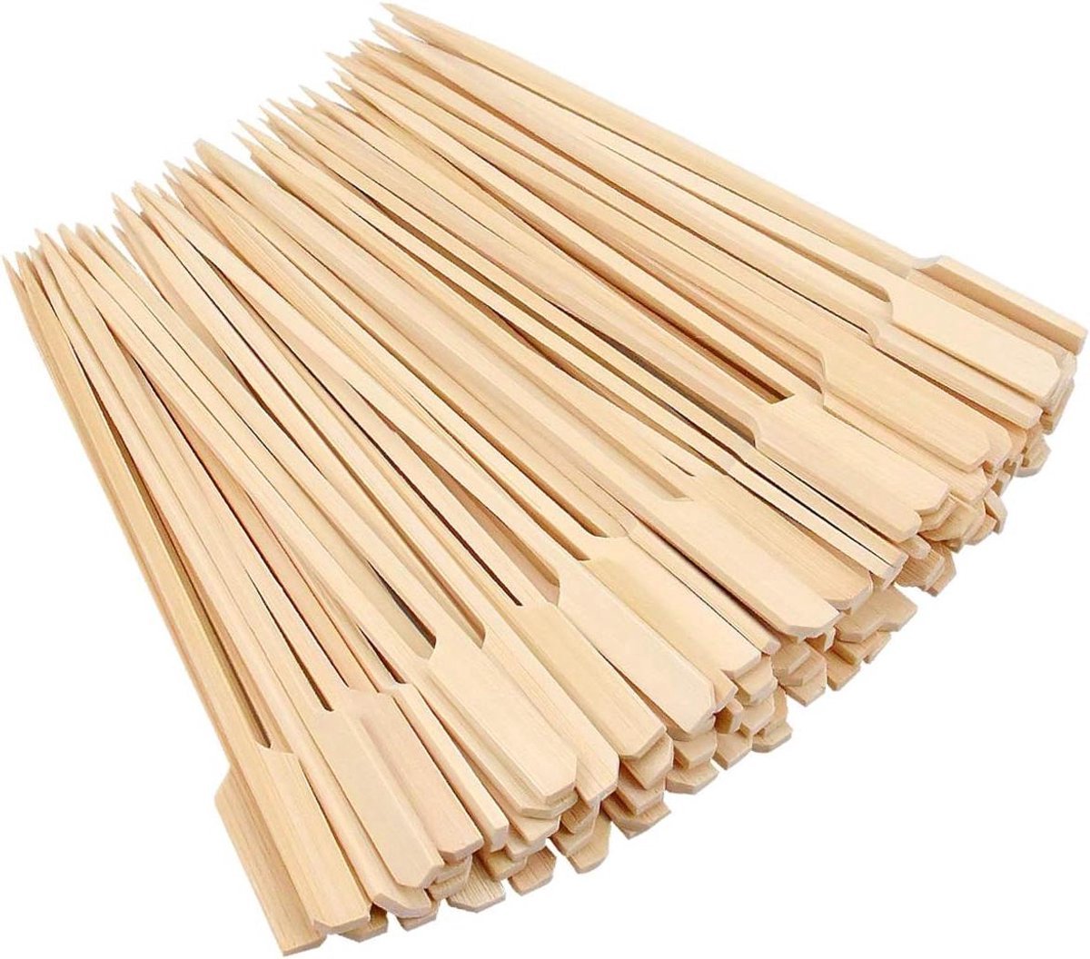 Kadirelli Bamboo Barbecue Skewers 18cm - Set of 50 Pieces - Wooden Kebab Sticks - For Grilling Cocktails, Fruit, Burgers and Marshmallows