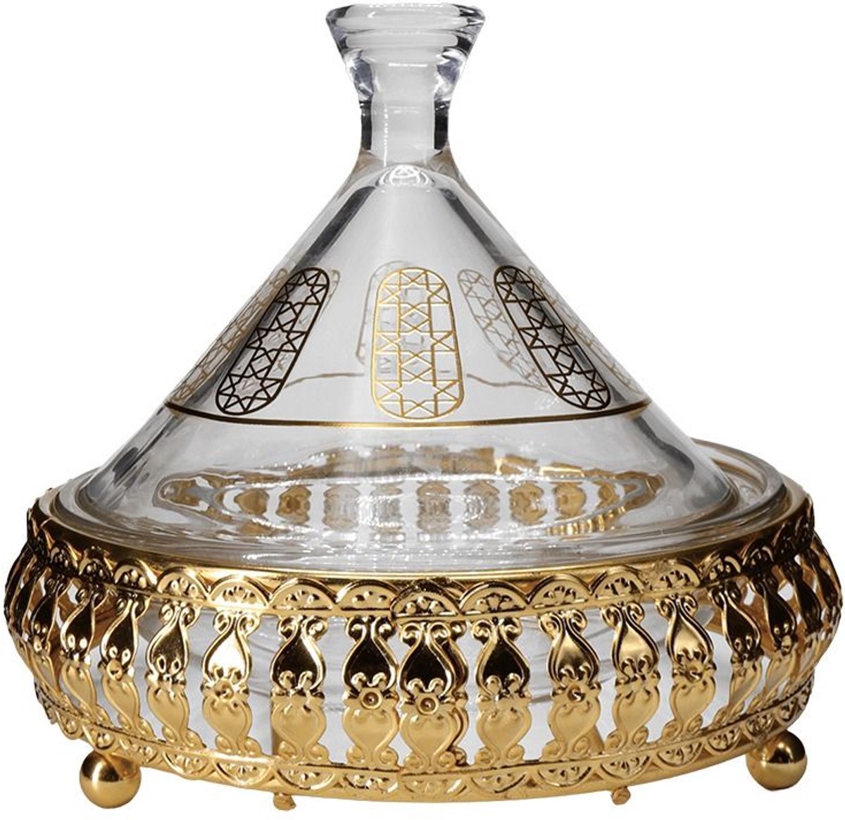 Bricard Almeria Amuse-Schälchen – 2er Set – Mini Tajine Schälchen mit Deckel – Ø15cm – Gold