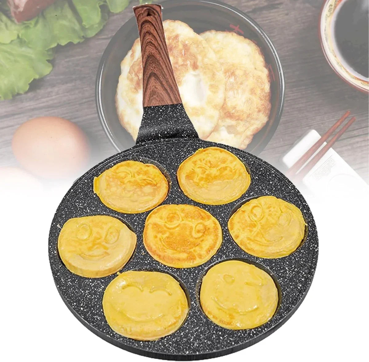 Platinum Pfannkuchenpfanne - 26cm - Emoji Pfannkuchenpfanne - Pfannkuchen mit Smiley