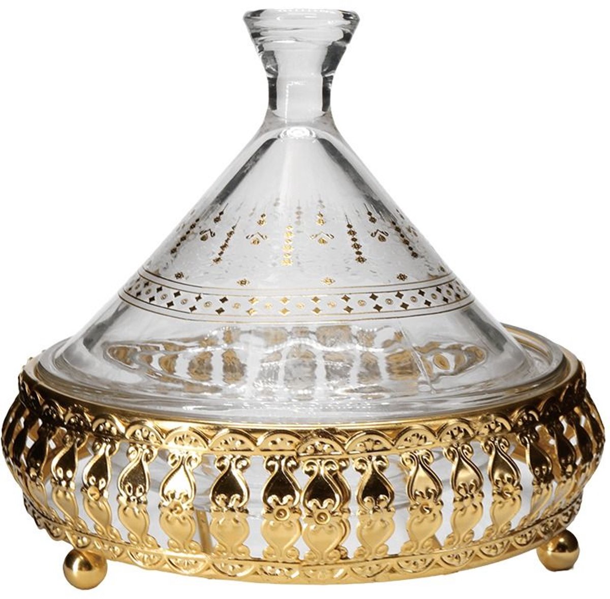 Bricard Almeria Amuse-Schälchen – 2er Set – Mini Tajine Schälchen mit Deckel – Ø15cm – Gold