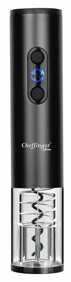 Cheffinger Electric Wine Corkscrew - Wine Accessories - Wine Opener - Black