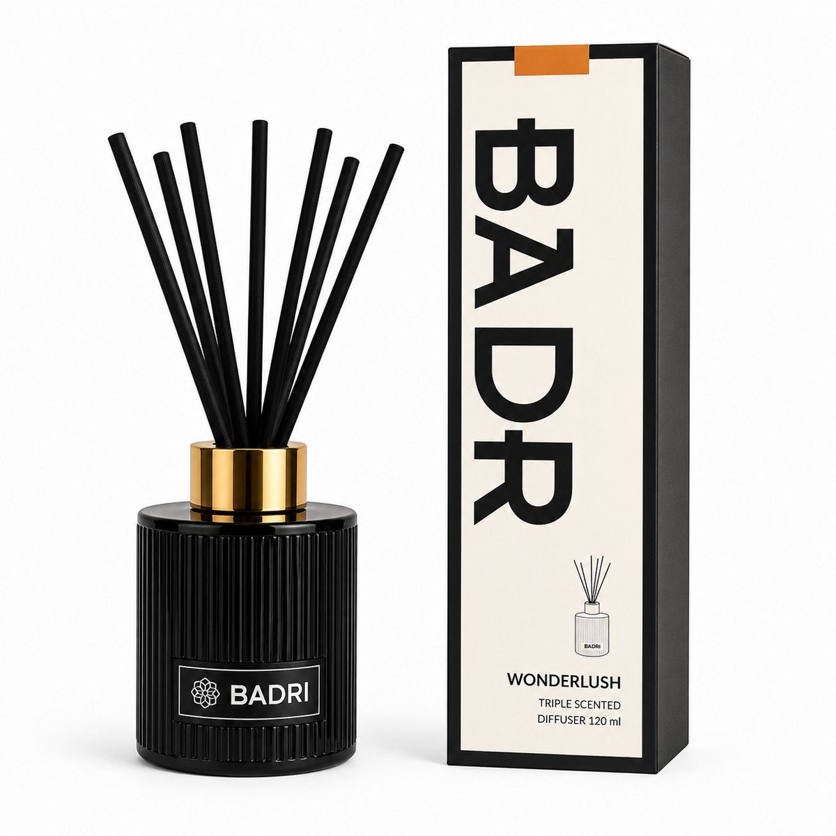 BADRI Geurstokjes Wonderlush 120ML - Luxe Reed Diffuser - Geur voor Woonkamer & Badkamer