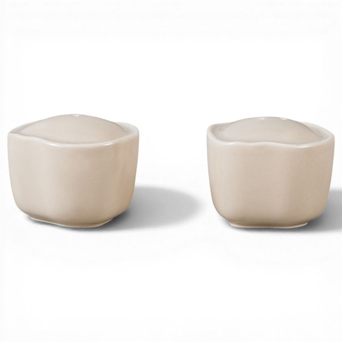 Bricard Bonnes - Porcelain Dinnerware Set - 27-piece - 6-Person - White/Taupe - Japandi