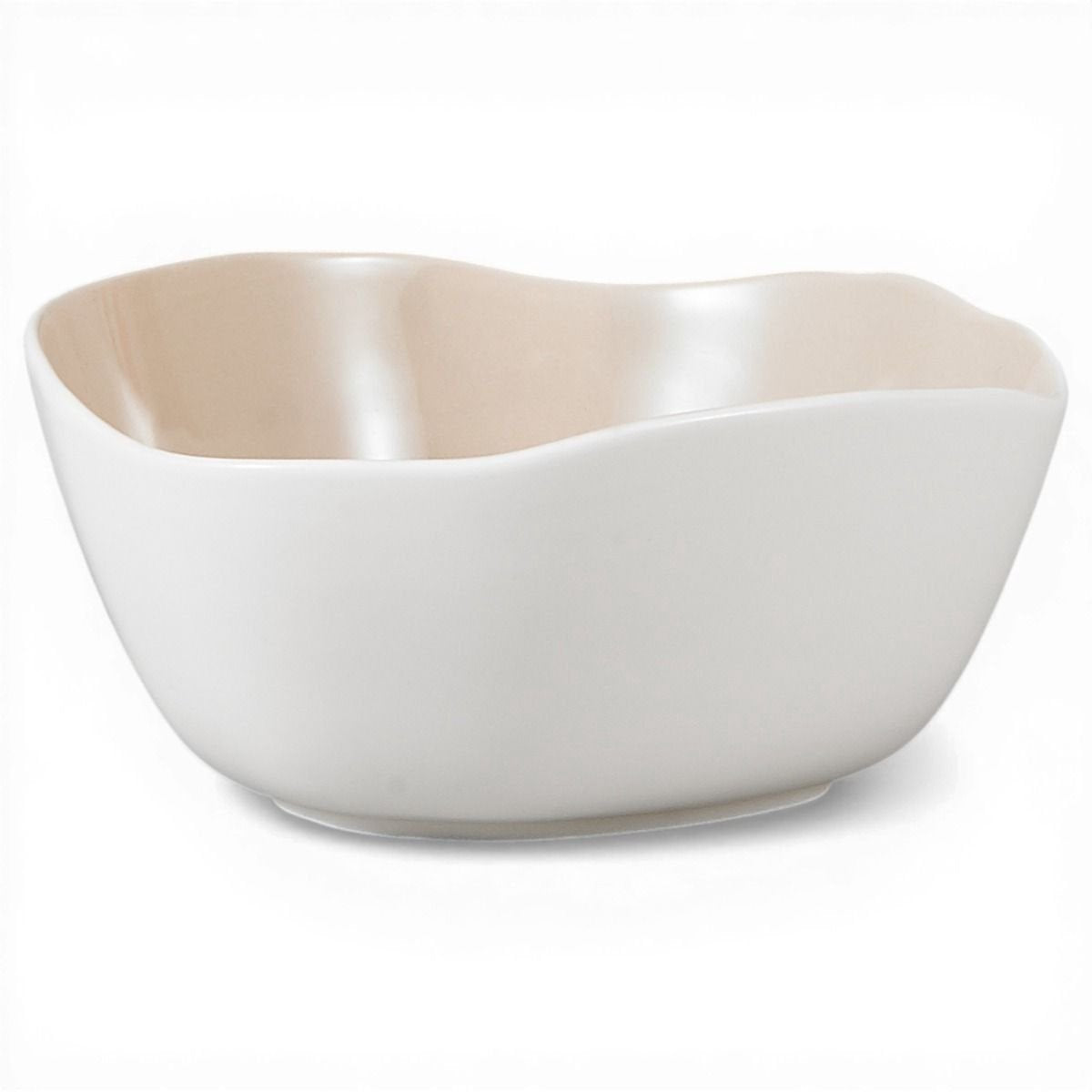Bricard Bonnes - Porcelain Dinnerware Set - 27-piece - 6-Person - White/Taupe - Japandi