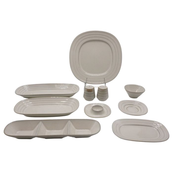 Bricard Belley - Ontbijtset - 29-delig - Beige - Porselein