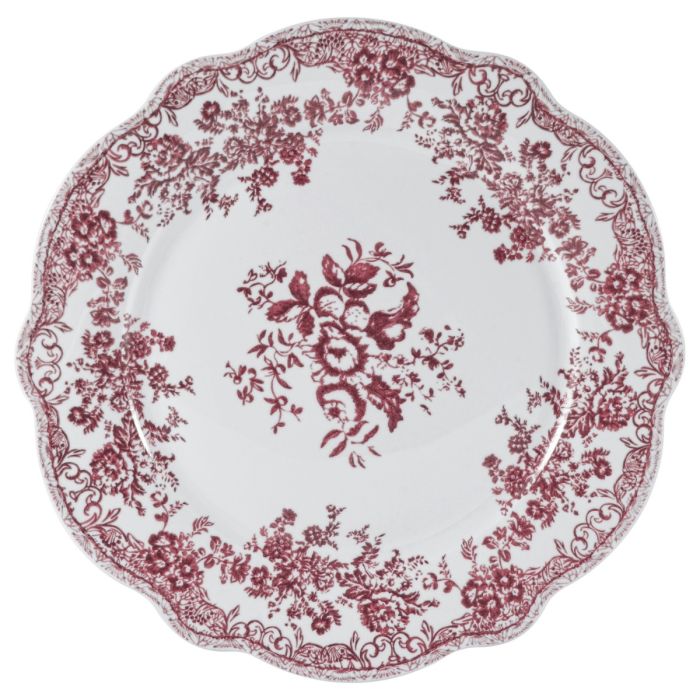 Bricard Fleury - Vintage Serviesset - 25-delig - 6-Persoons - Roze/Wit - Dinner Set - Porselein