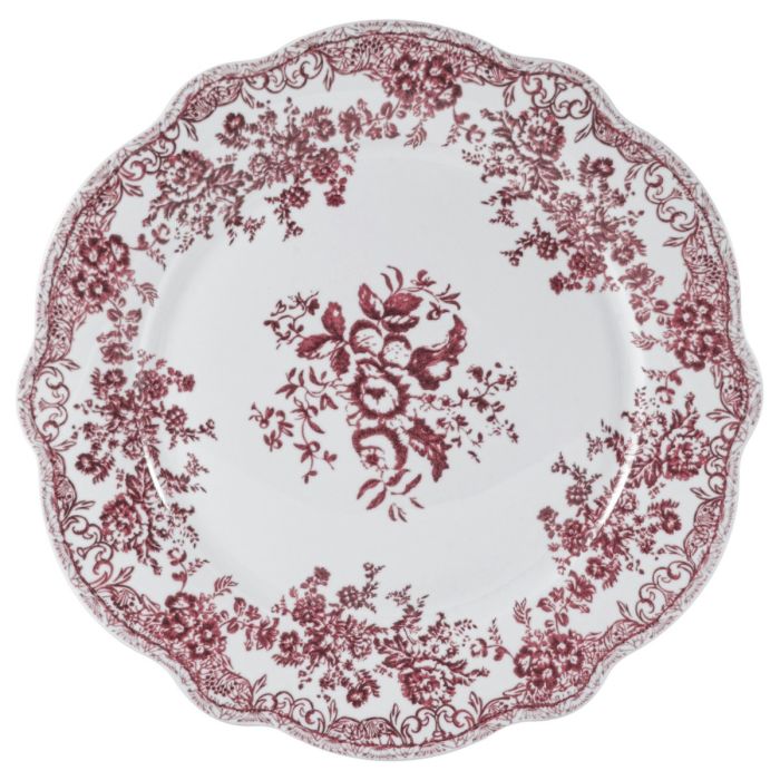 Bricard Fleury - Vintage Serviesset - 25-delig - 6-Persoons - Roze/Wit - Dinner Set - Porselein