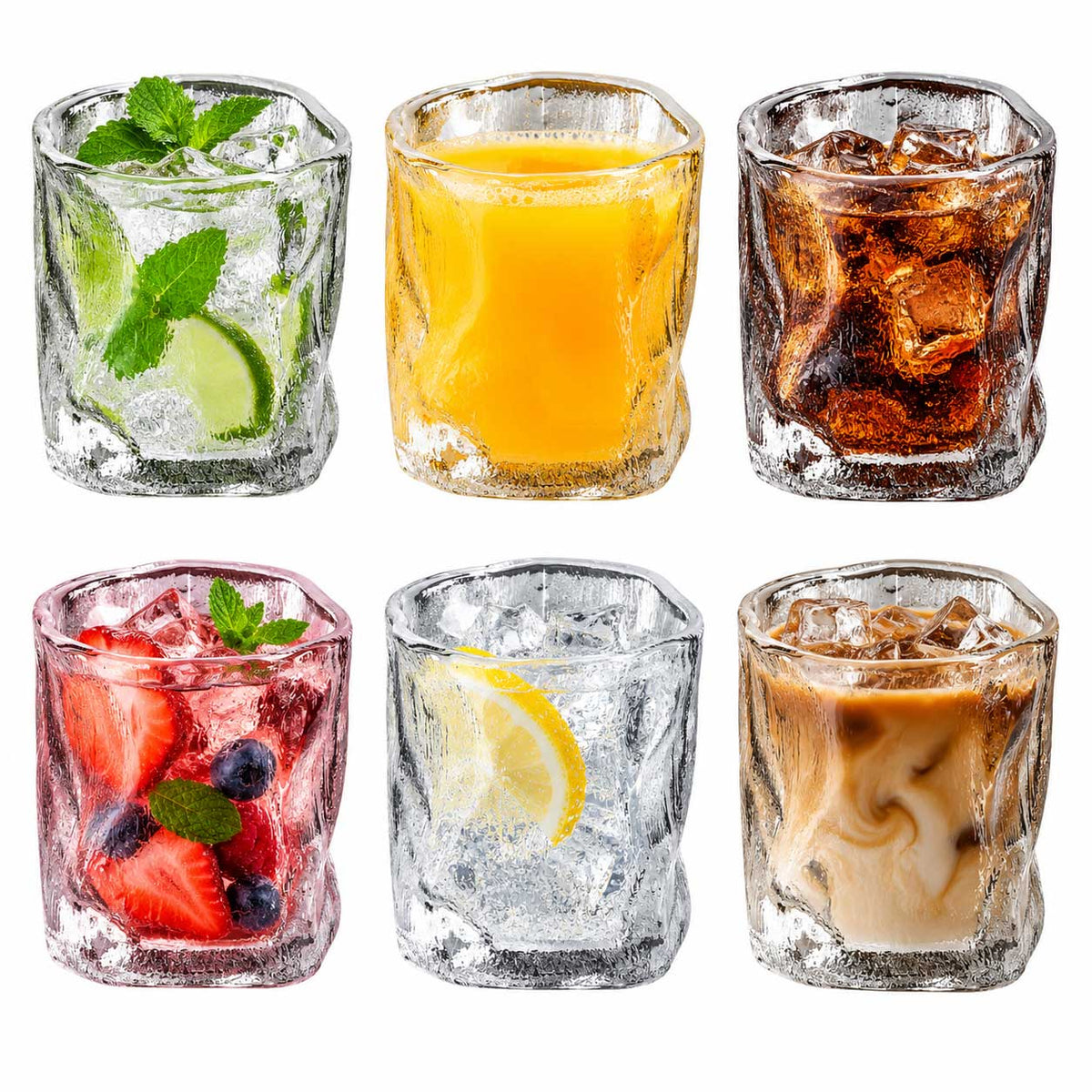 Bricard Ronda Frozen - Tumbler - Drinkglazen - Set van 6 - Waterglas