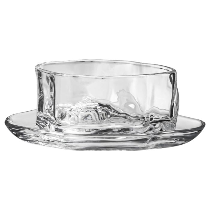 Bricard Ronda Schaaltjes met Schotel - Ø11 cm - 12-delig - Transparant Glas