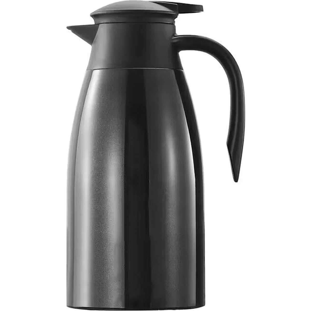 Cheffinger Thermoskan - 2 Liter - Zwart - RVS Inox - Themosfles