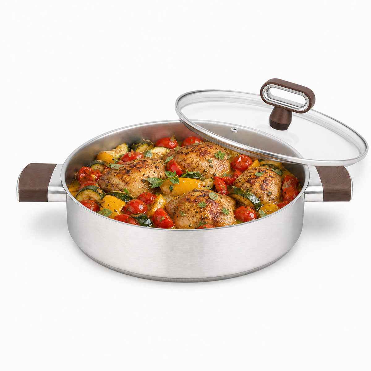 Cheffinger Lage Braadpan met Deksel braadpan productafbeelding 2