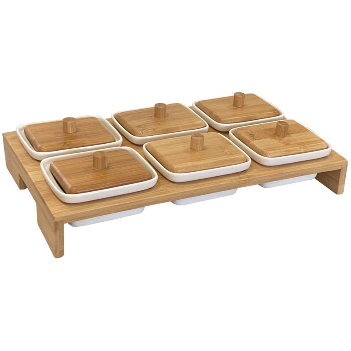 Cheffinger Snackschaal met 6 Bakjes snack- & tappasschalen