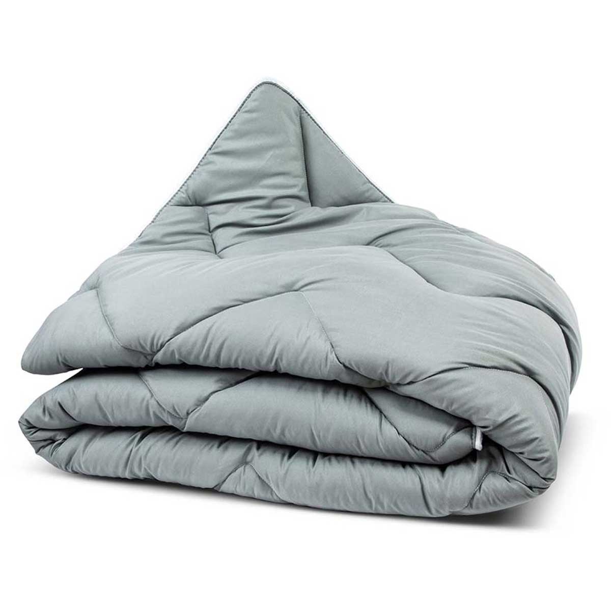 Dreamswan Dubbelzijdig Dekbed zonder Overtrek - 240x200cm - Grijs - Wasbaar Dekbed - Hoesloos Dekbed - Tweepersoons Dekbed
