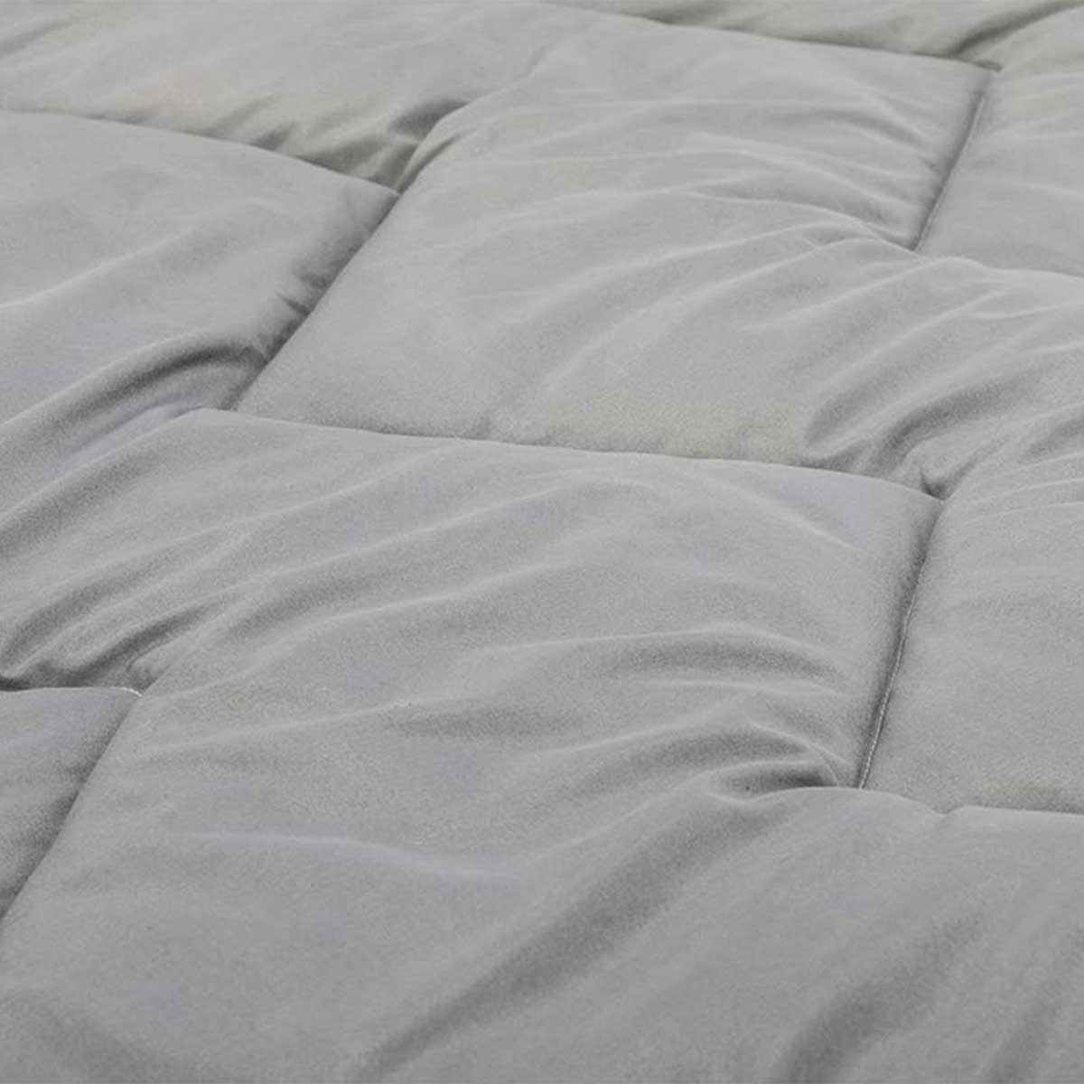Dreamswan Dubbelzijdig Dekbed zonder Overtrek - 240x200cm - Grijs - Wasbaar Dekbed - Hoesloos Dekbed - Tweepersoons Dekbed