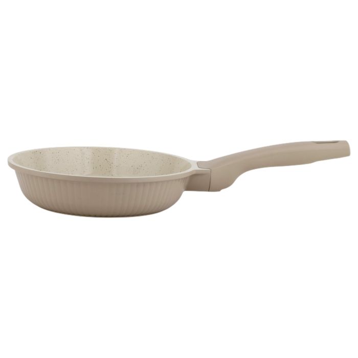 Ferveo Luna Pannenset - 8-delig - Glazen Deksels - Taupe - Inductie