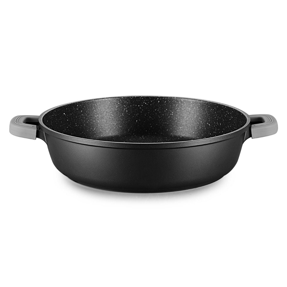 Ferveo Omega Flacher Bräter mit Deckel - 32cm - Schwarz - Induktion