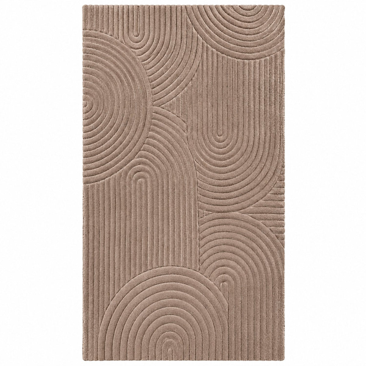 Kadirelli Pursoft Trendy Loper - 80x300 cm - Taupe - Hoogpolig Vloerkleed - 15 mm - Synthetisch
