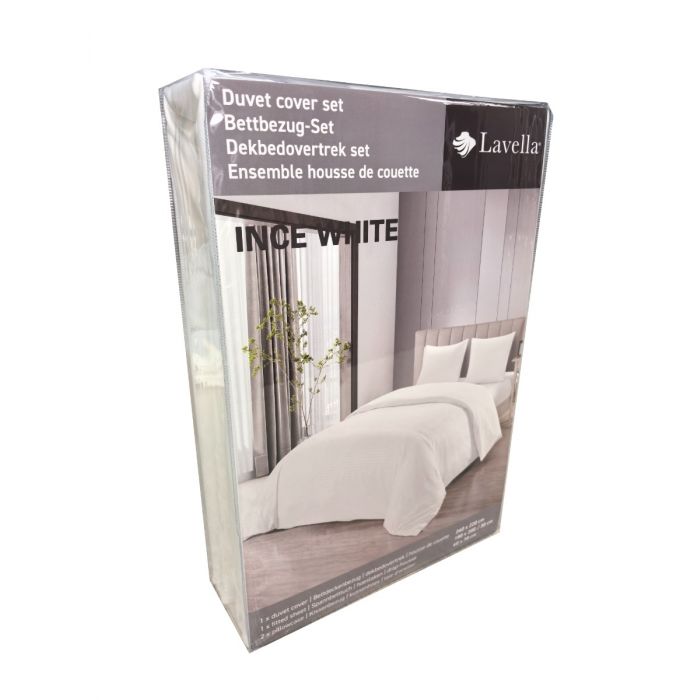 Lavella Ince Dekbedovertrek Set 4-delig - Wit - 240x220cm
