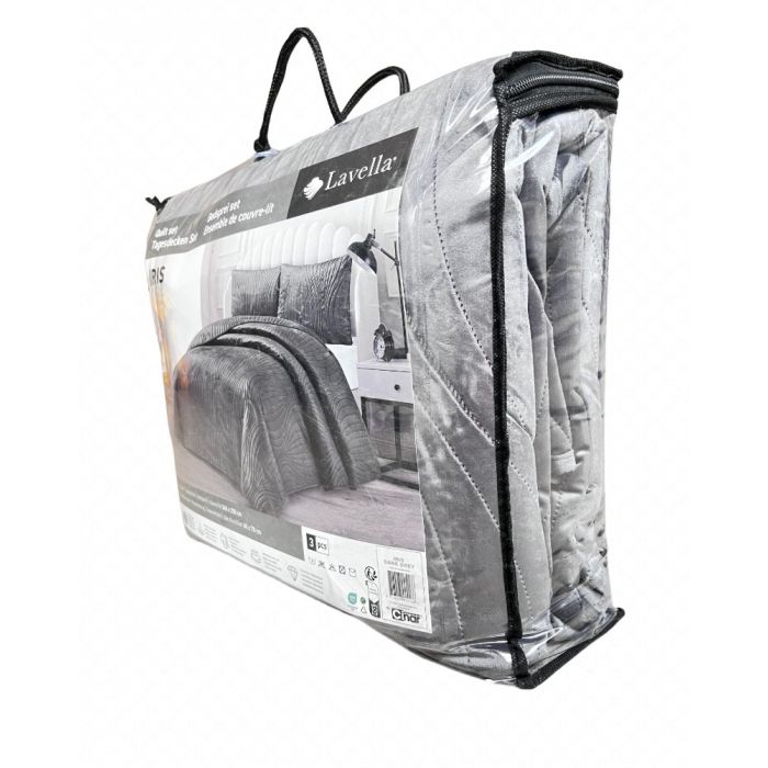 Lavella Iris Bedsprei Set 3-delig - Grijs - 250x240cm