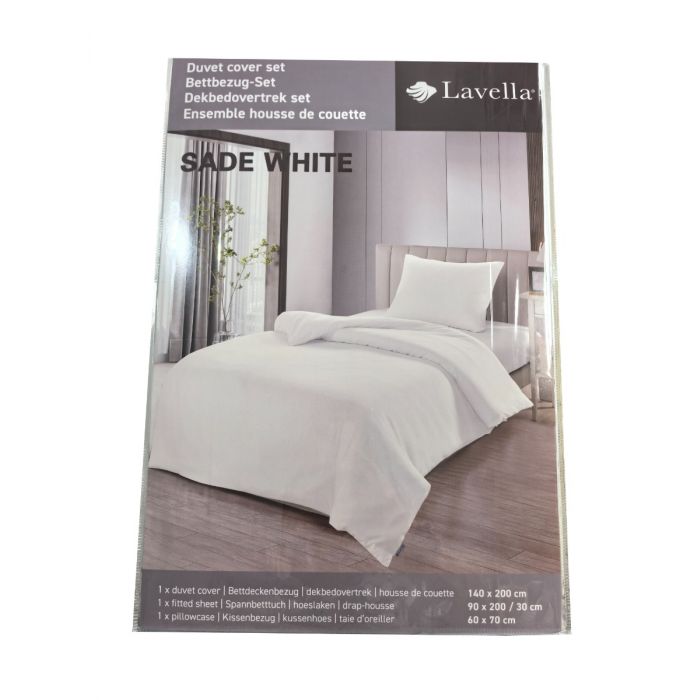 Lavella Sade Dekbedovertrek Set 3-delig - Wit - 140x200cm