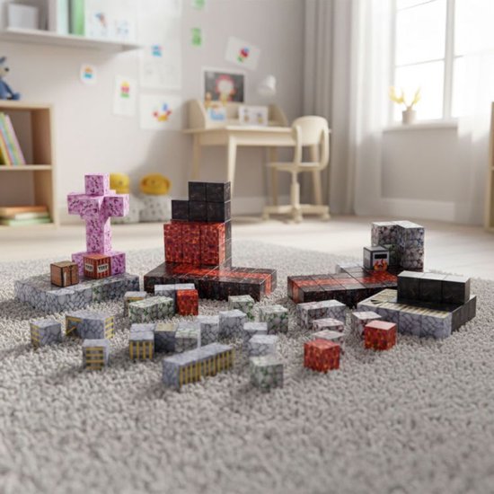 Magnetische Bouwblokken Set - 160 Delig - Magnetisch Constructiespeelgoed - Educatief Bouwspeelgoed voor Kinderen – foto 6