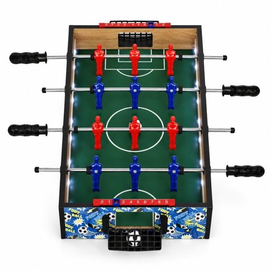 ECOTOYS Mini Tafelvoetbaltafel - 50x30 cm - Tafelvoetbalspel voor Kinderen - Compact Voetbalspel – foto 7