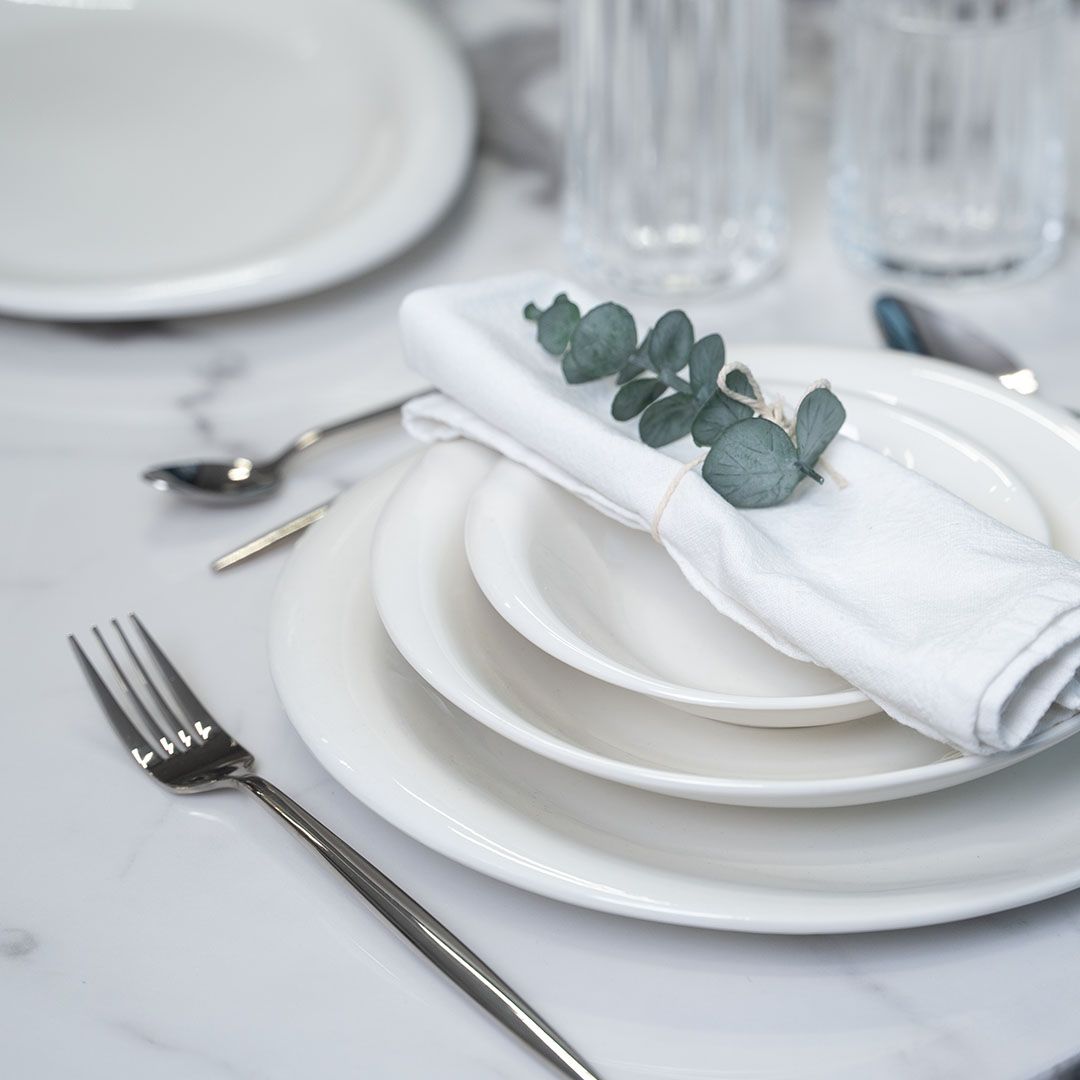 Bricard Barles, Porseleinen Serviesset, 25-delig, 6-Persoons, Wit, Dinner Set – aanvullende productfoto 9