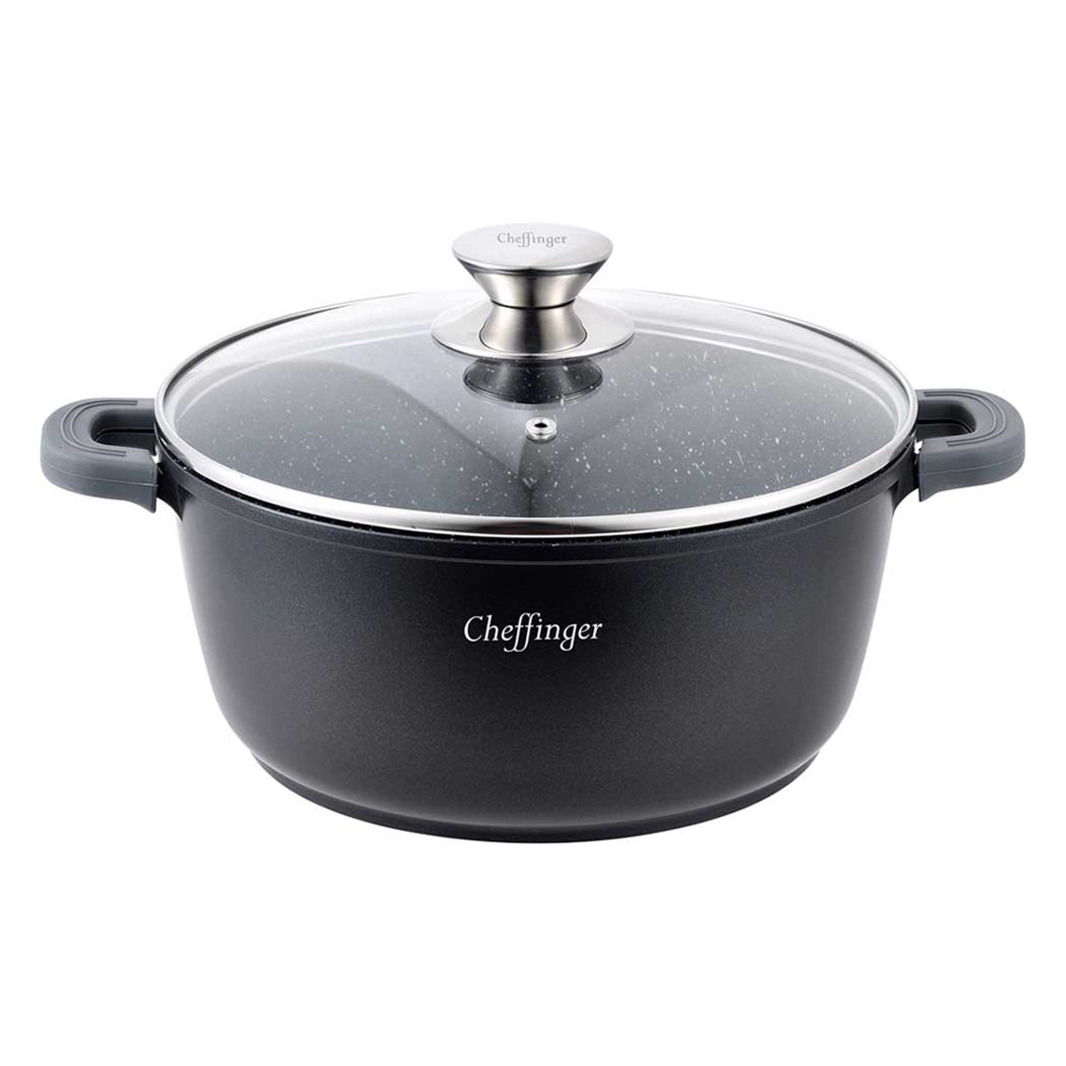 Cheffinger Braadpan met Deksel - 24cm - 3,5L - Zwart - Inductie - TEKZEN
