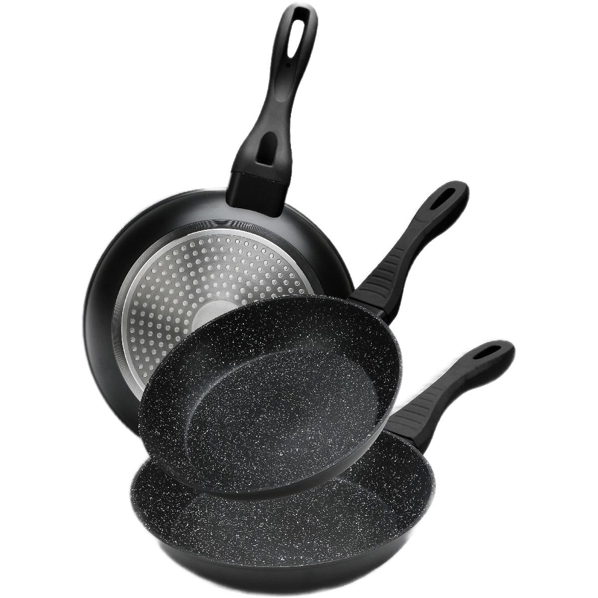 Cheffinger Koekenpannenset - 3 - delig - Koekenpan Ø 20/24/28 cm - Inductie - TEKZEN