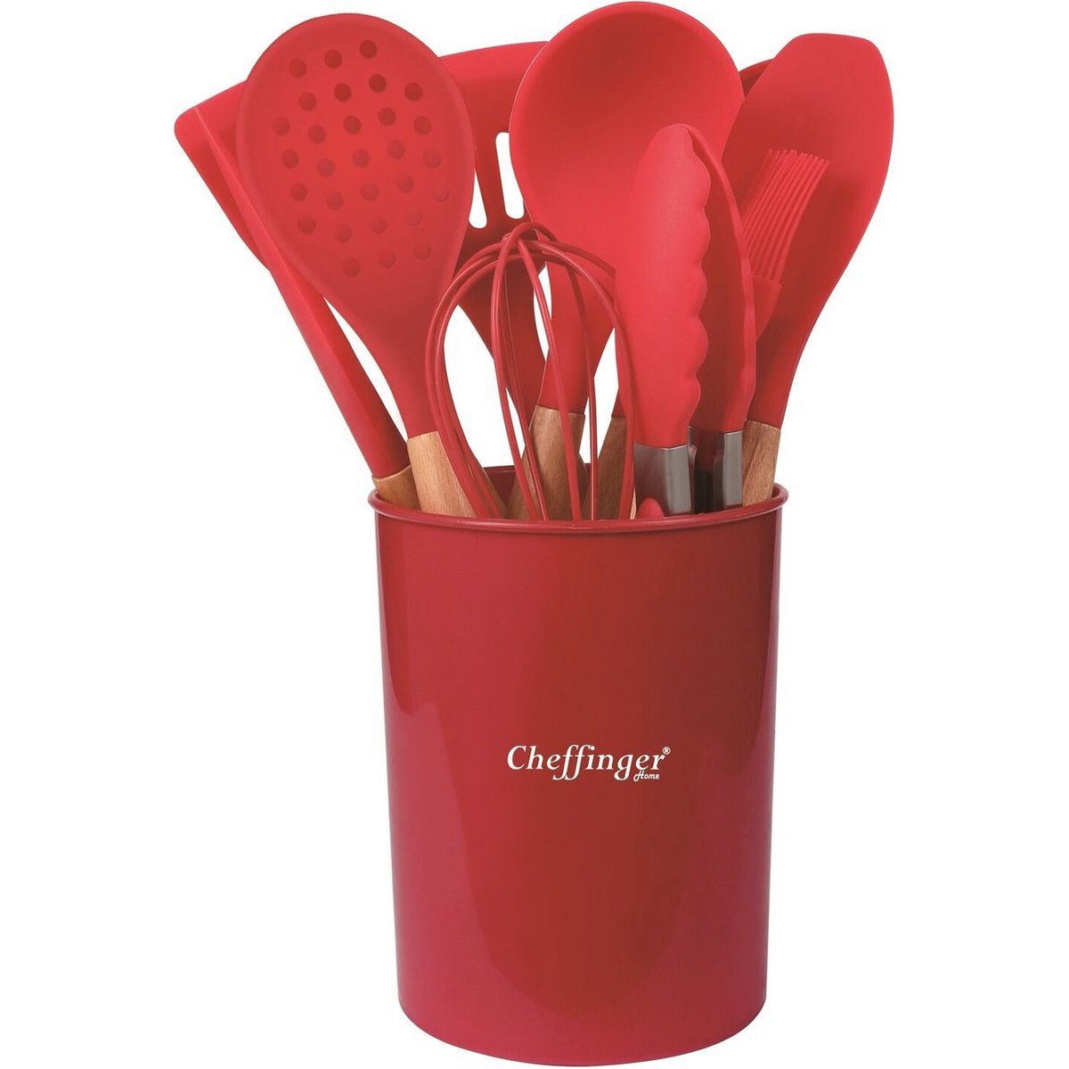 Cheffinger Kookgerei Set met Houder - 12 - delig - Keukengerei Set - TEKZEN
