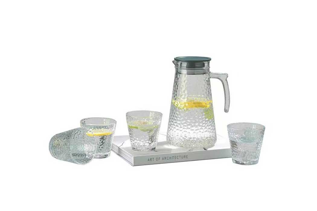 Cheffinger Luxe Karaf met 4 Glazen - 5 - delig - TEKZEN