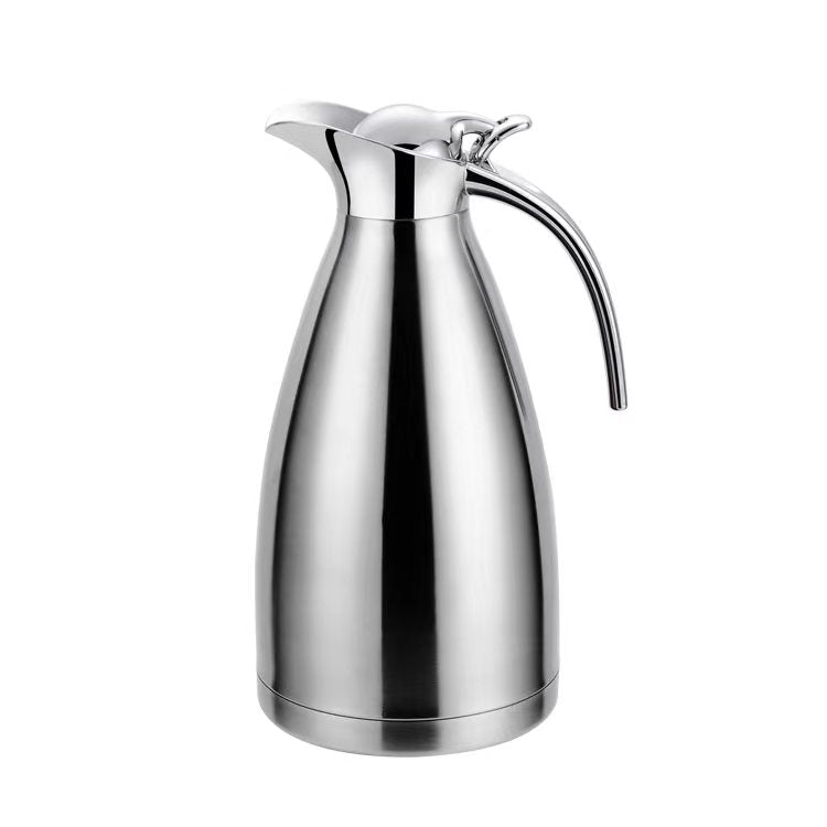 Cheffinger Thermoskan 2 Liter Zilver - RVS Inox - Themosfles - Isoleerkan - TEKZEN