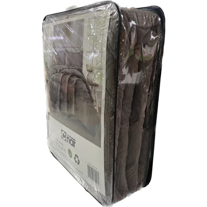 Cinar Nilufer Bedsprei Set 3-delig, Taupe, 260x240cm – foto 3