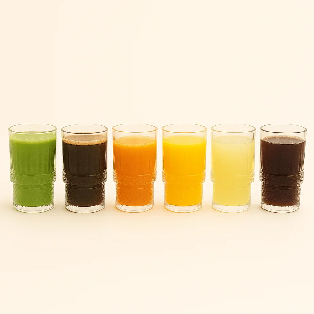 Glozini Mykonos - Geribbelde Longdrinkglazen - 330ml - Set van 6 - Cocktailglazen - IJskoffieglazen – productafbeelding 4