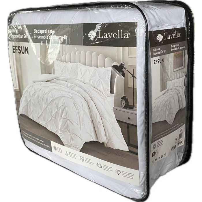 Lavella Efsun Bedsprei Set 3-delig, Wit, 250x240cm – foto 3