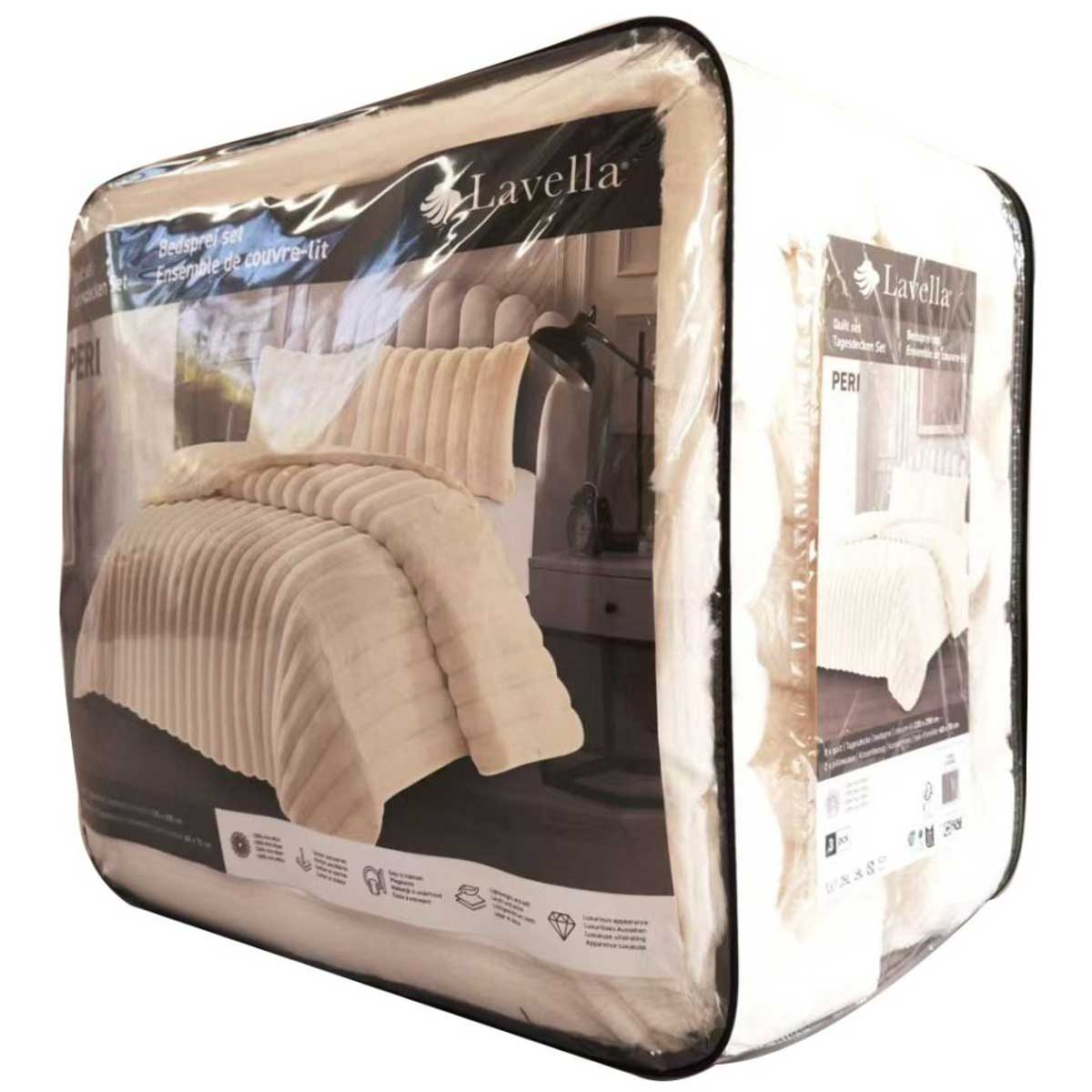 Lavella Peri Bedsprei Set 3-delig, Crème, 250x235cm – foto 4