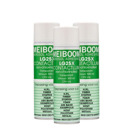 Meiboom LG25X - Universele Contactlijm - Spraylijm - Professionele Spuitlijm - CFK - Vrij - 500ML - TEKZEN