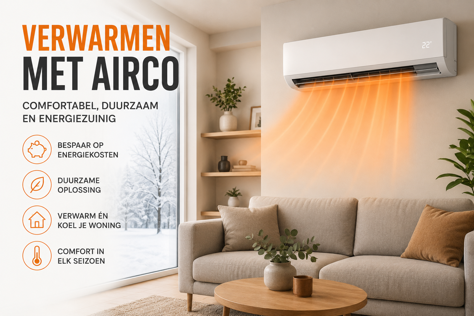 Verwarmen met een airco: slim besparen op energiekosten