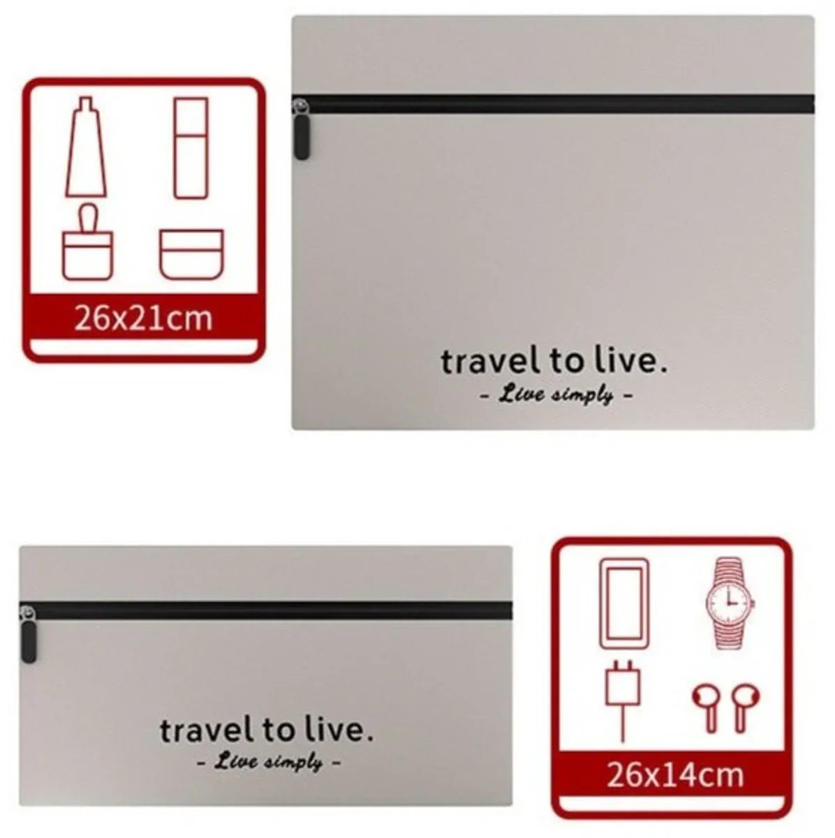 Hauskraft Packing Cube - 7-piece - Beige - Suitcase Organizer Set - Backpack and Suitcase - Travel Cubes