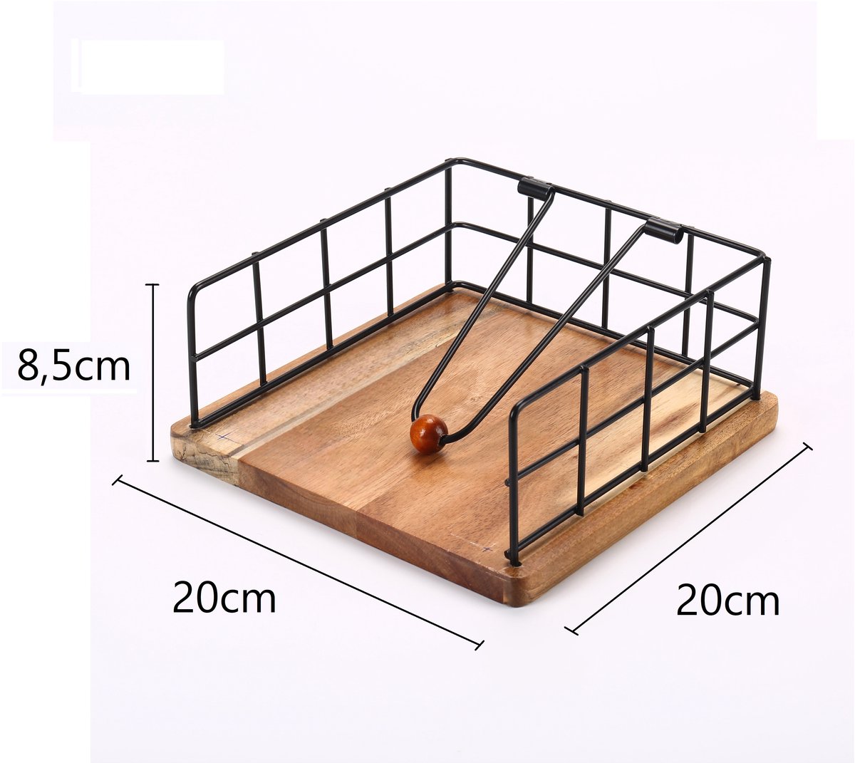Cheffinger Napkin Holder - Black/Wood