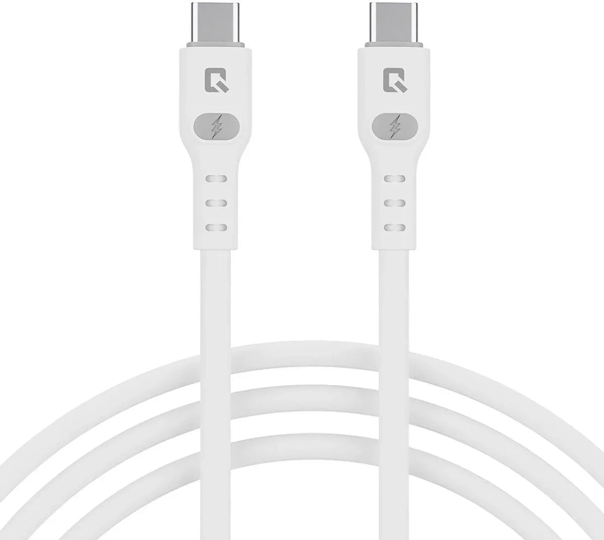 TUNIQ USB-C auf USB-C Kabel – 200cm – Schnelles Ladekabel – Weiß
