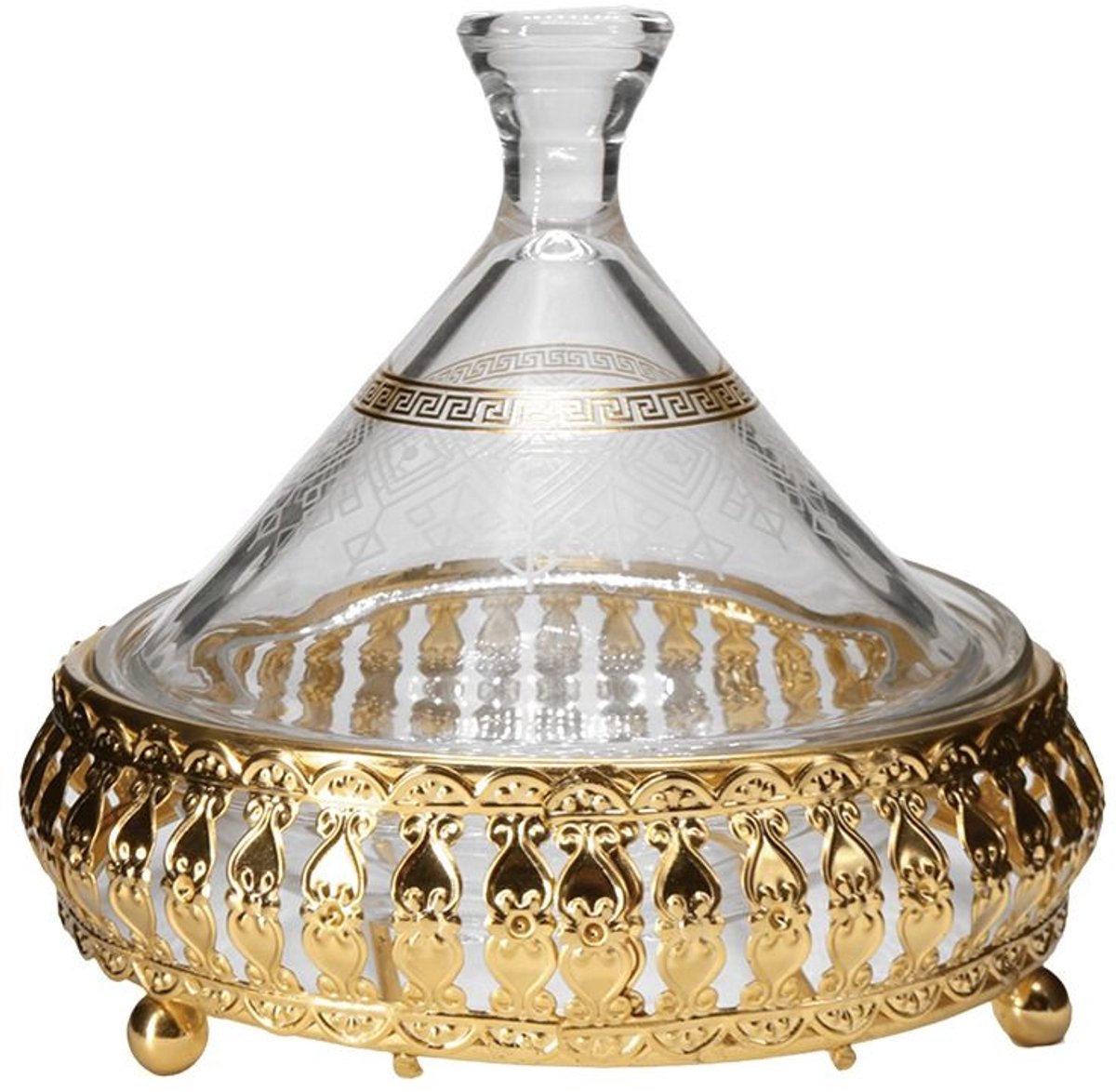 Bricard Almeria Amuse-Schälchen – 2er Set – Mini Tajine Schälchen mit Deckel – Ø15cm – Gold