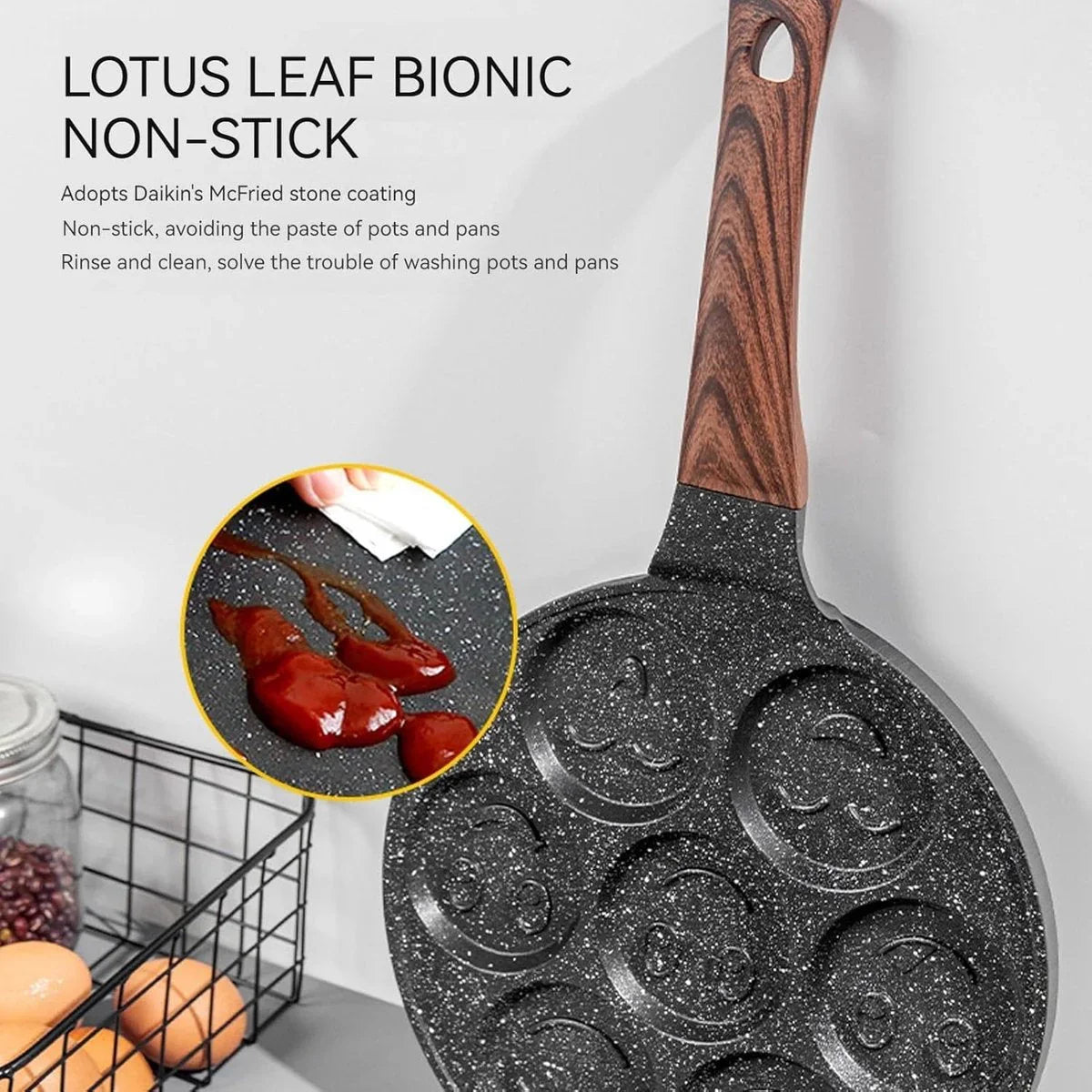 Platinum Pfannkuchenpfanne - 26cm - Emoji Pfannkuchenpfanne - Pfannkuchen mit Smiley