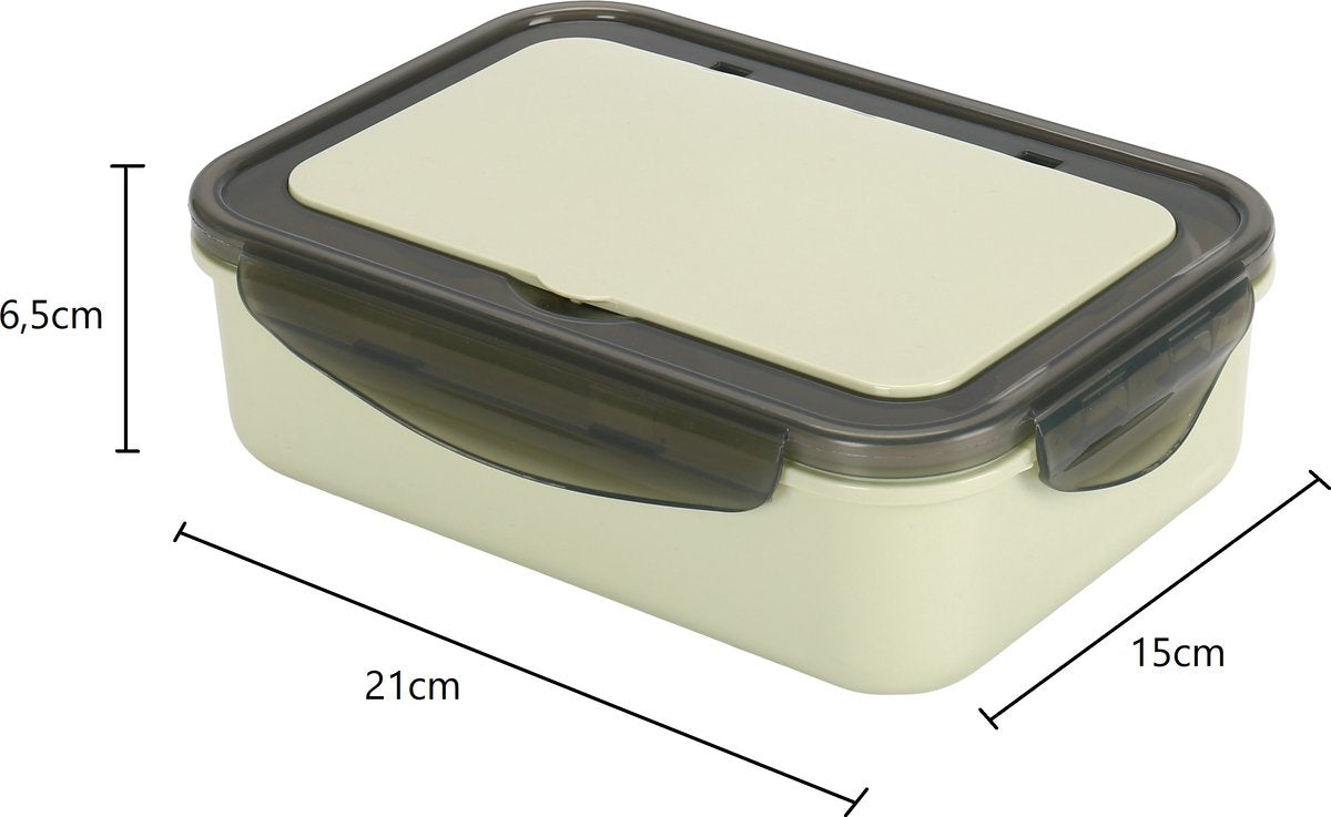 Cheffinger Lunchbox mit Besteck - Camouflage Grün - Bentobox - Multifunktional für Arbeit und Schule - Meal Prep Box