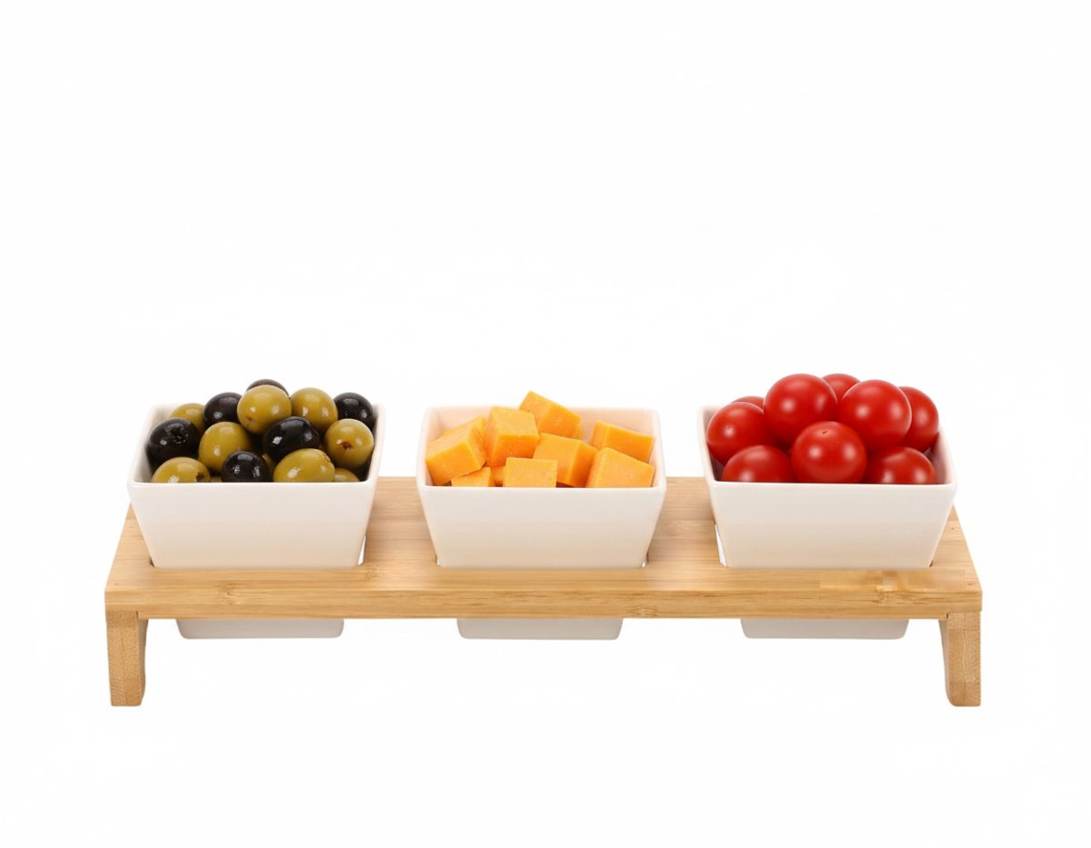 Cheffinger Snack Bowl Set - 4-piece - Bamboo