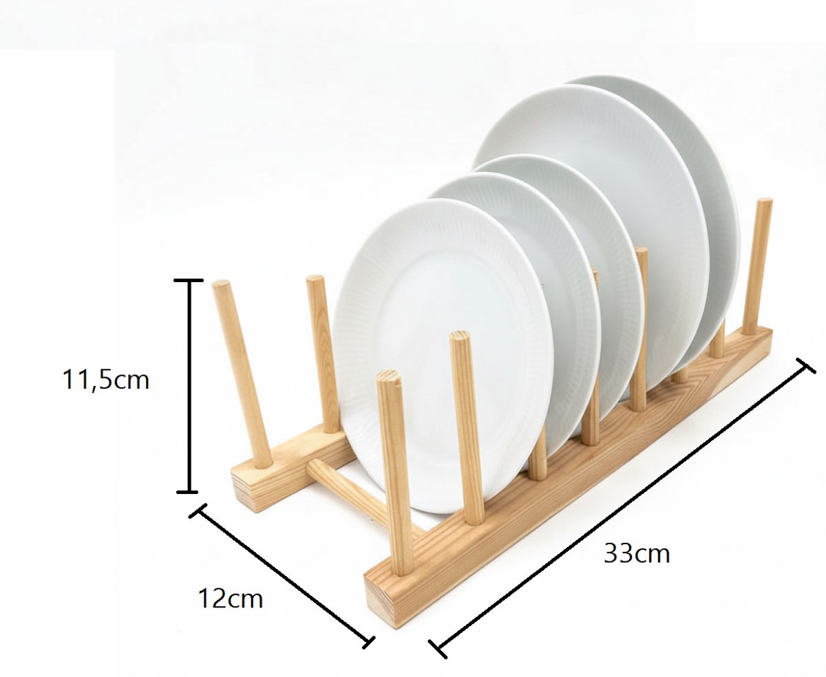 Cheffinger Abtropfgestell – Bambus – Tellerregal – Tellerhalter