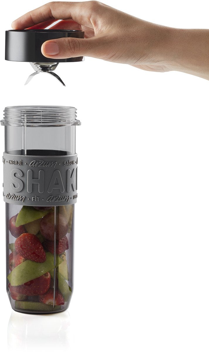 Arzum Shake 'n Take Dream Blender AR1148-0100 | Schwarz - Mini Mixer - 500W - 2 Trinkflaschen